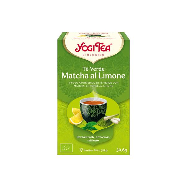 yogi tea - tè verde matcha al limone 17 bustine da 1,8 grammi