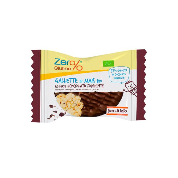 fior di loto zero% glutine - gallette di mais bio ricoperte di cioccolato fondente 32 grammi