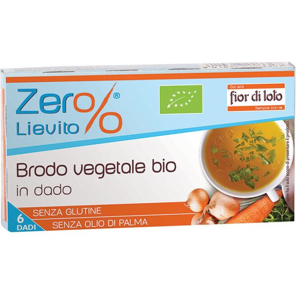 fior di loto zero% lievito - preparato per brodo vegetale in dado biologico 6 dadi da 11 grammi