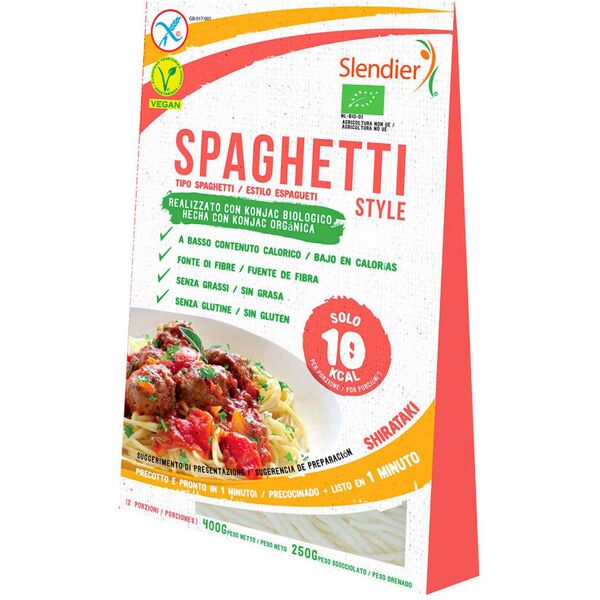 fior di loto slendier - spaghetti style 400 grammi (sgocciolato 250g)