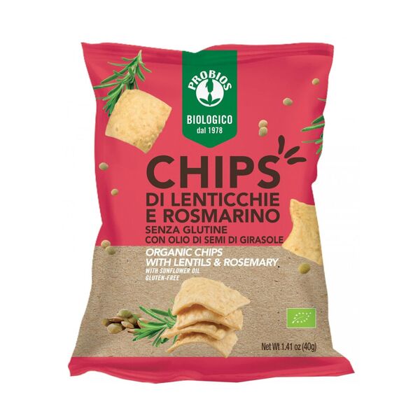 probios chips con lenticchie e rosmarino 40 grammi