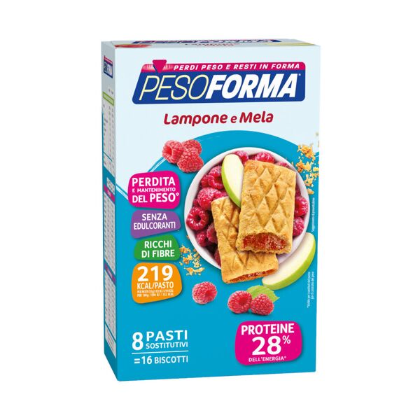 pesoforma biscotti lampone e mela 16 biscotti da 33 grammi