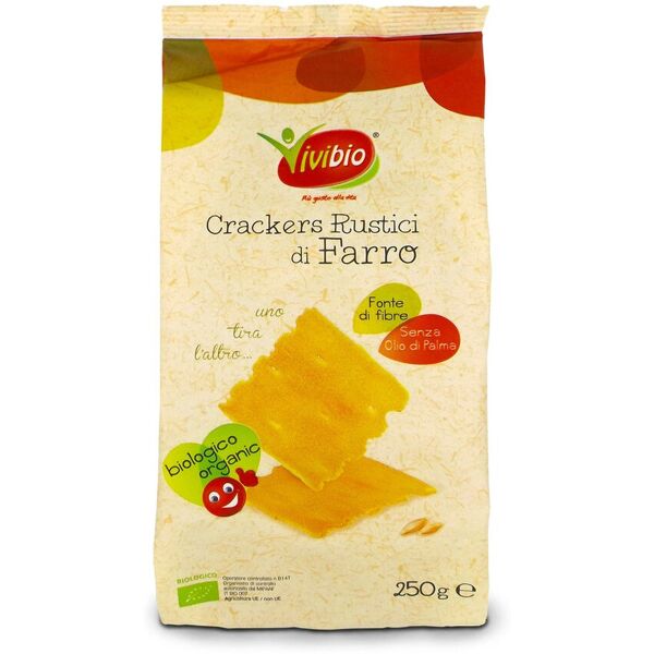 vivibio crackers rustici di farro 250 grammi