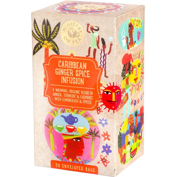 ministry of tea infuso caribbean ginger spice 20 filtri