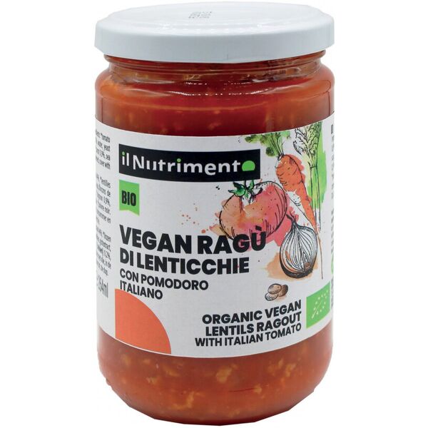 probios vegan ragù di lenticchie senza aglio 280 grammi