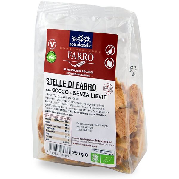 sotto le stelle stelle di farro al cocco 250 grammi