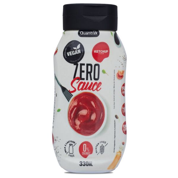 quamtrax nutrition zero sauce ketchup 330 ml