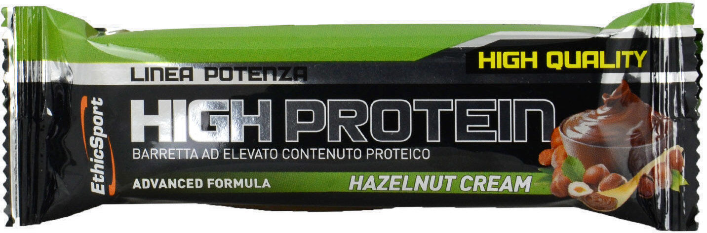 ethicsport high protein 1 barretta da 55 grammi crema di nocciole