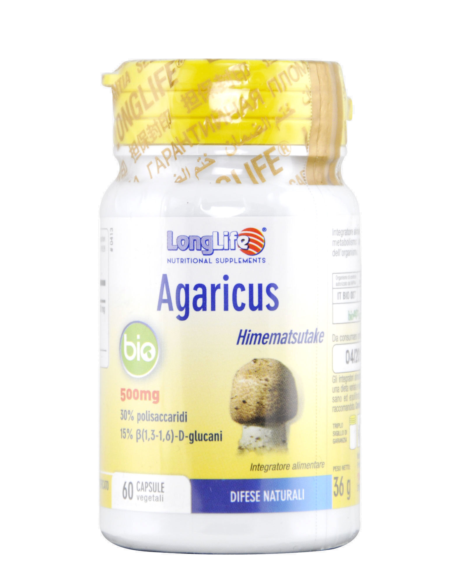 long life agaricus bio 60 capsule