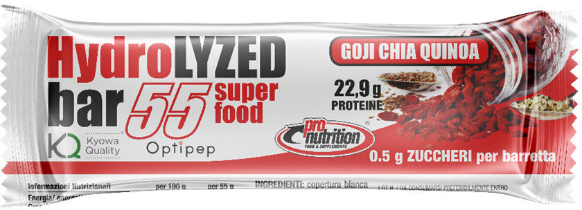 pronutrition hydrolyzed bar 50% 1 barretta da 55 grammi fondente smoothie