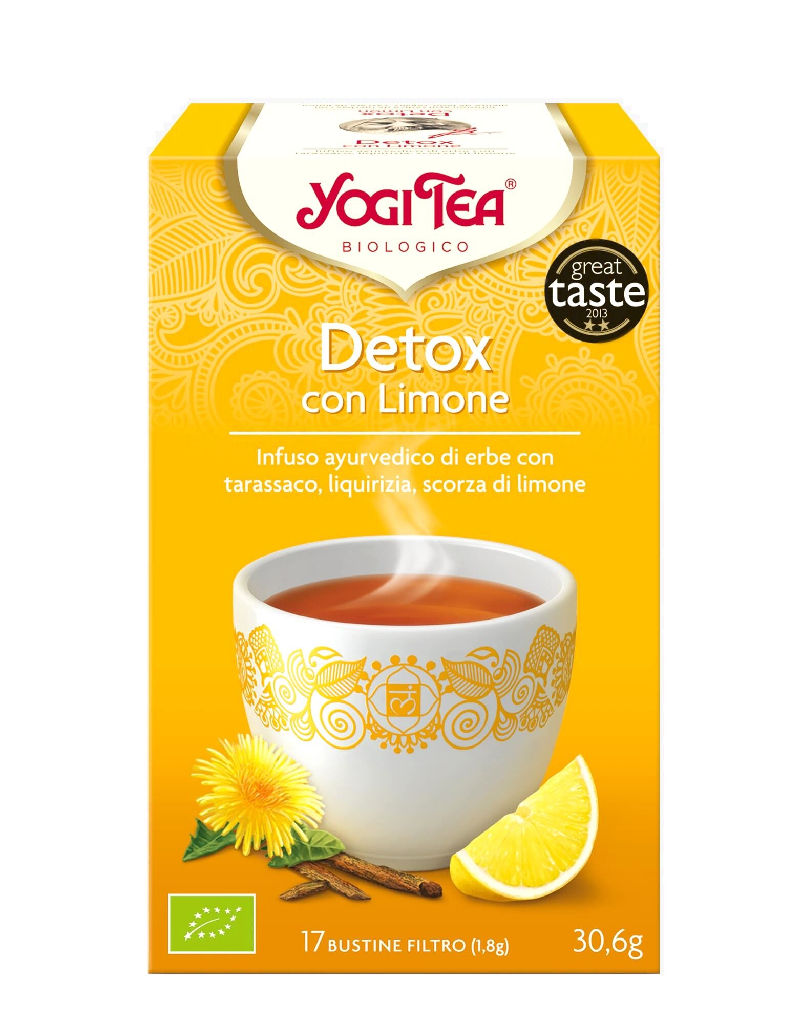 yogi tea - detox con limone 17 bustine da 1,8 grammi