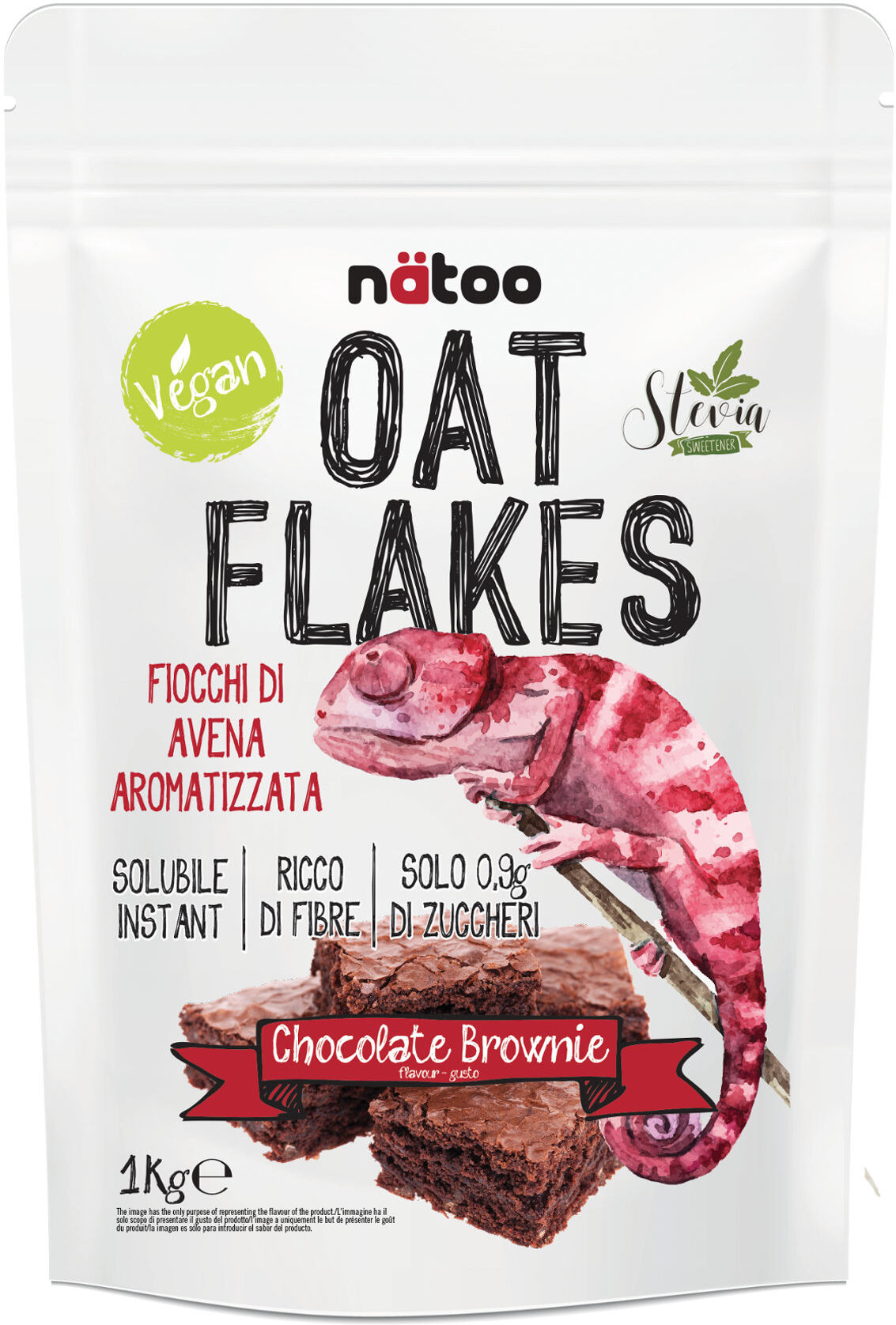 natoo oat flakes aromatizzata 1000 grammi nocciotella