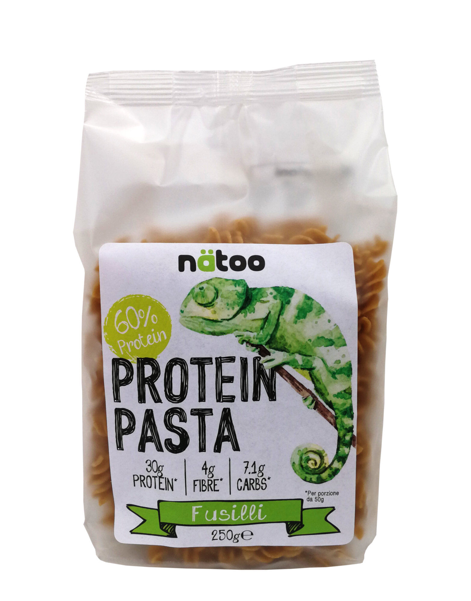 natoo protein pasta - fusilli 250 grammi