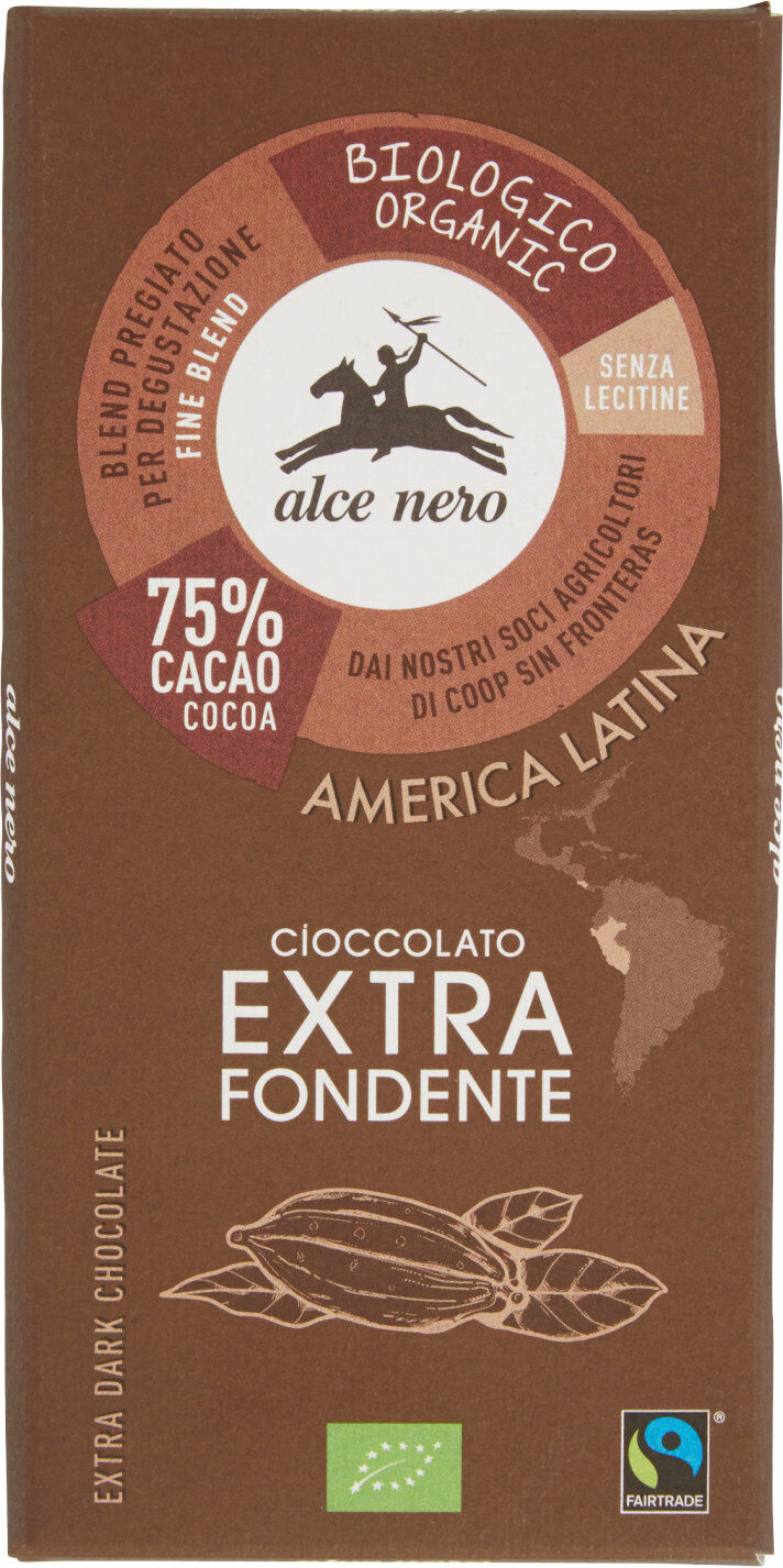 alce nero cioccolato extra fondente 100 grammi