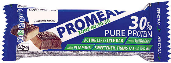 volchem promeal zone 40-30-30 1 barretta da 50 grammi cioccolato cereali