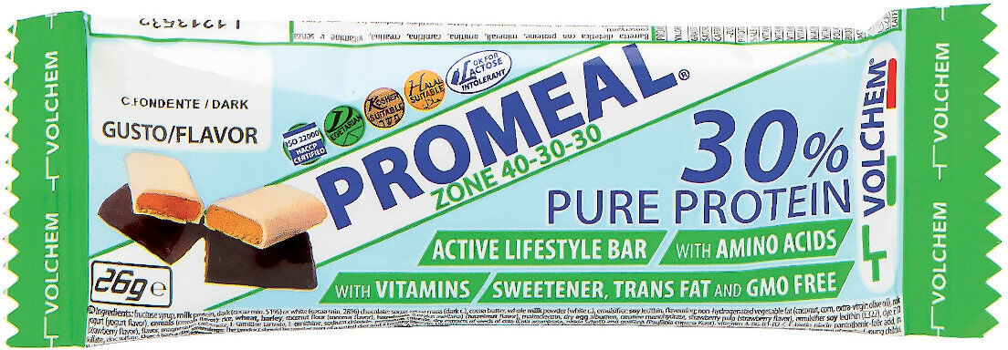 volchem promeal zone 40-30-30 1 barretta da 26 grammi cioccolato