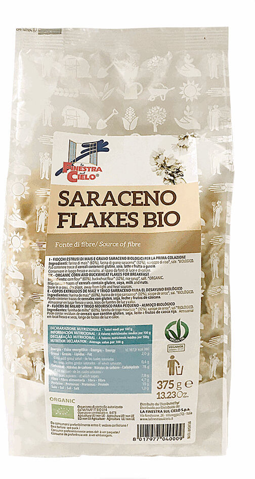 la finestra sul cielo saraceno flakes bio 375 grammi