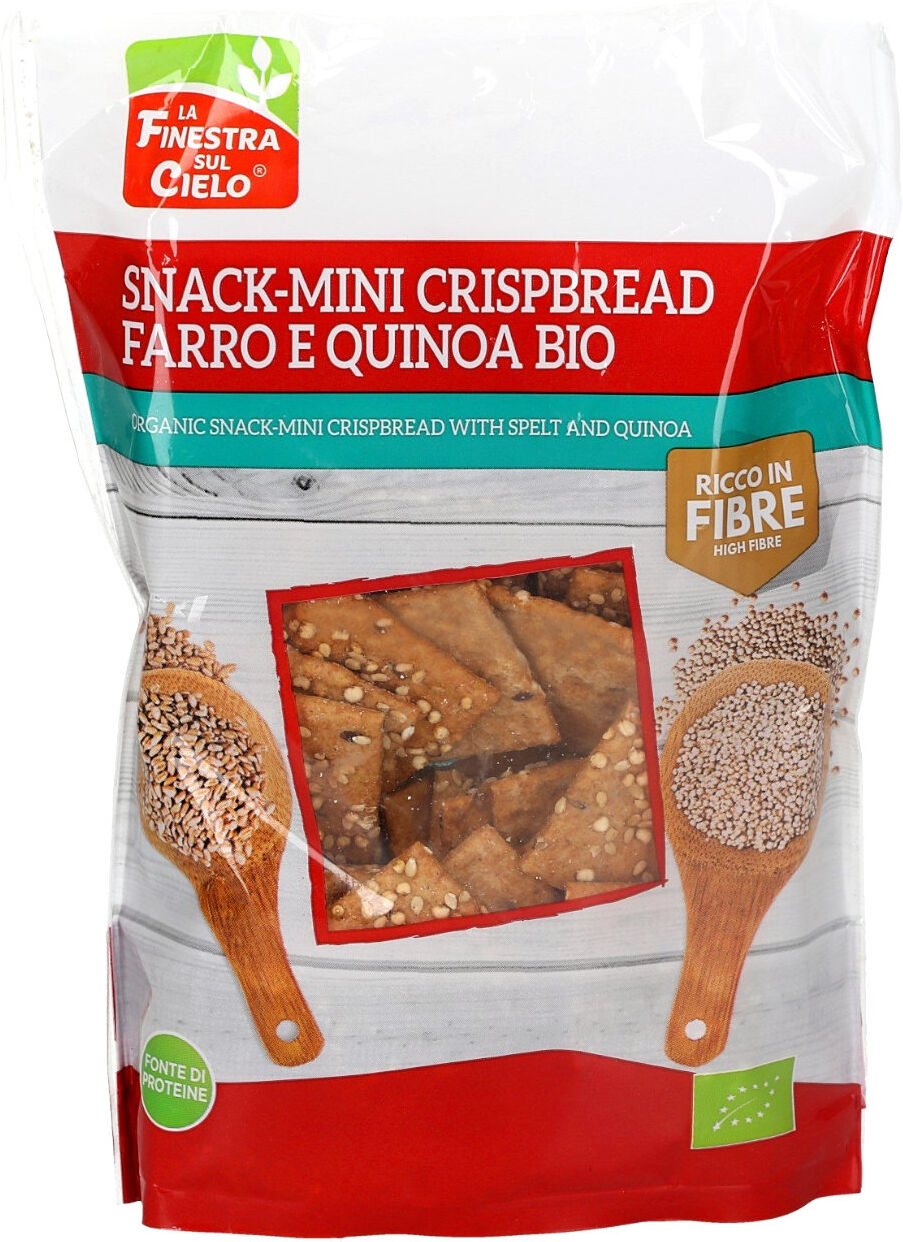 la finestra sul cielo snack-mini crispbread farro e quinoa bio 110 grammi