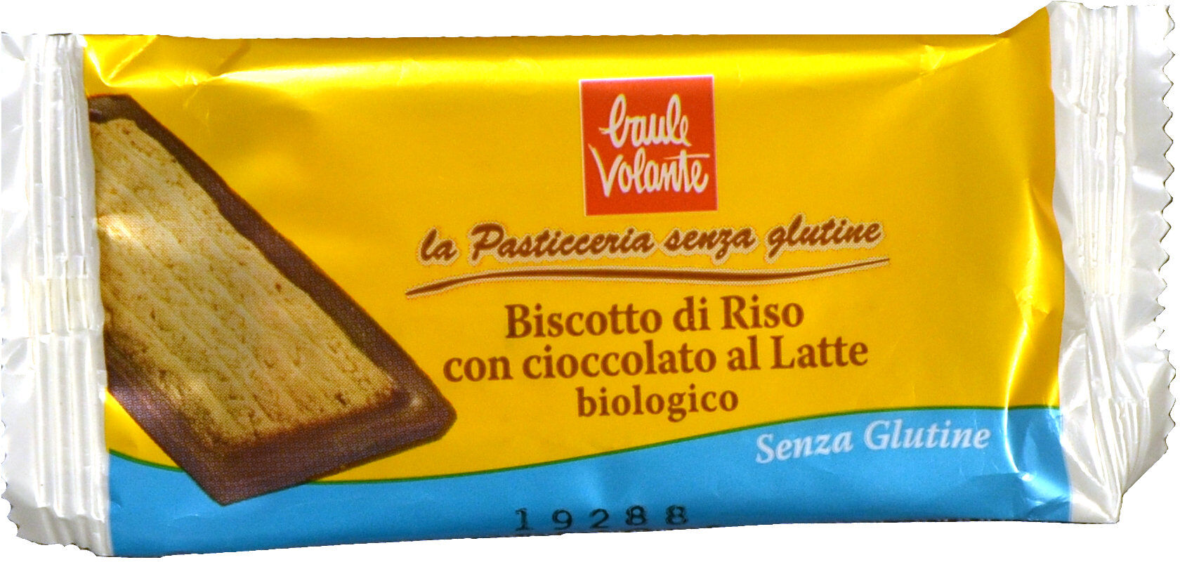 baule volante biscotti di riso con cioccolato al latte 23 grammi