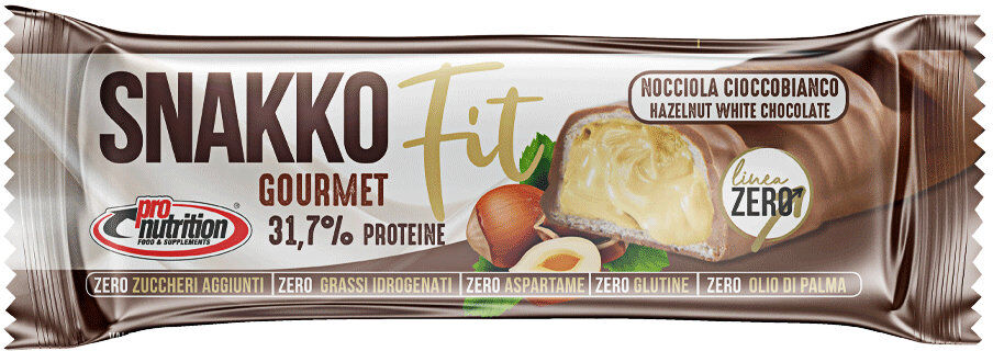 pronutrition snakko fit gourmet 1 barretta da 30 grammi nocciola cioccolato