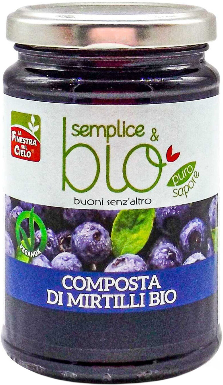 la finestra sul cielo semplice & bio - composta di mirtilli bio 320 grammi