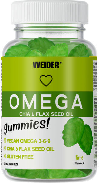 weider omega chia & flax seed oil 50 caramelle gommose