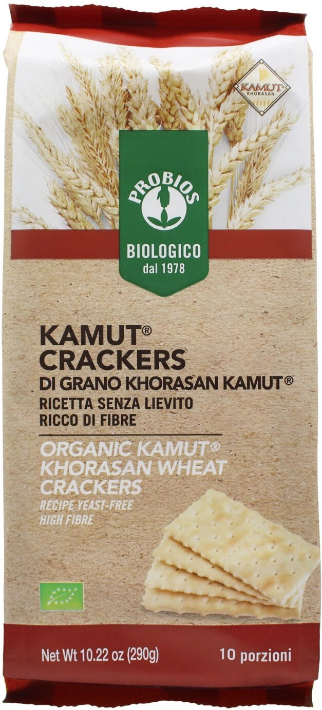 probios top grain - kamut crackers senza lievito 10 pacchetti da 29 grammi