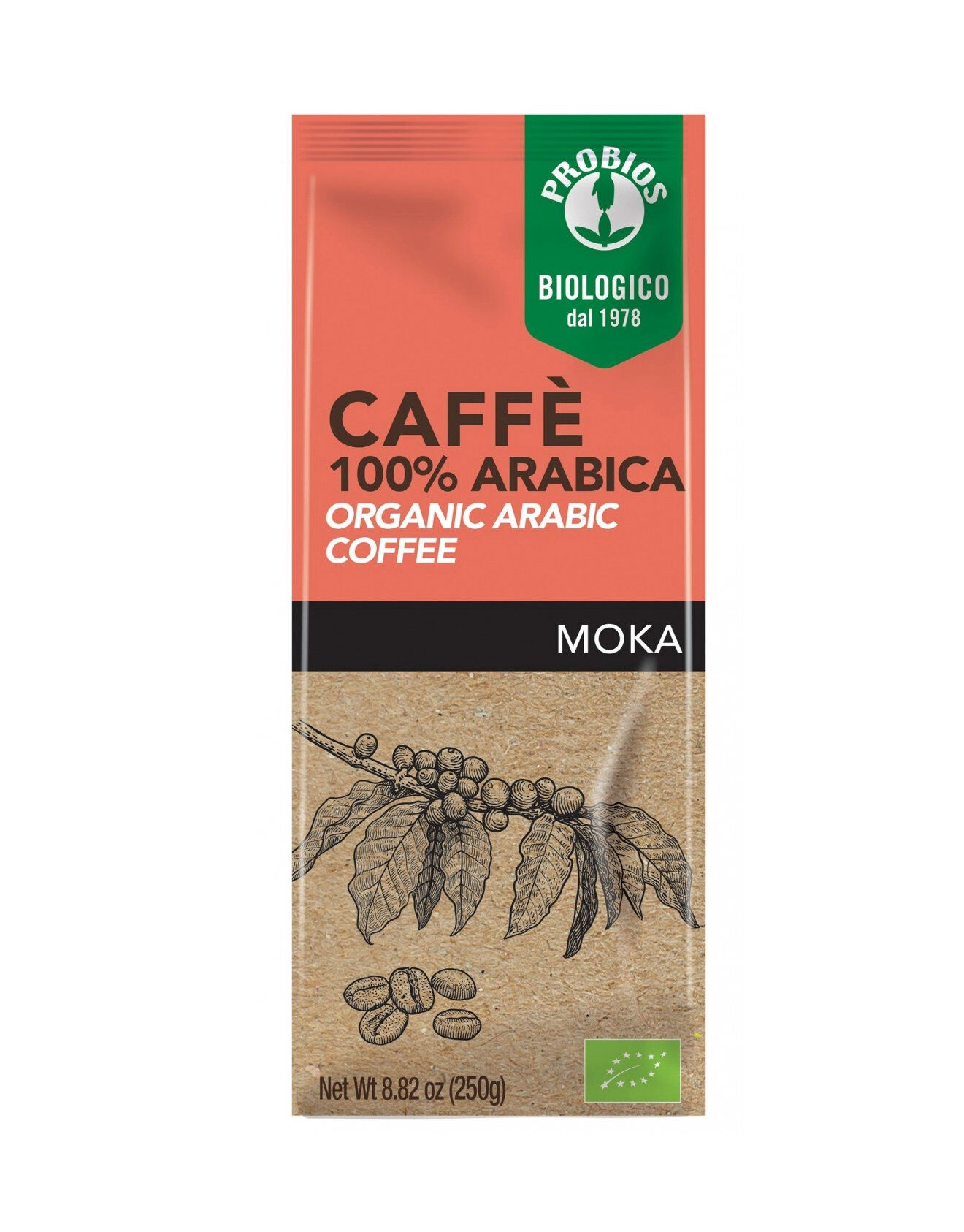 probios caffè 100% arabica per moka 250 grammi