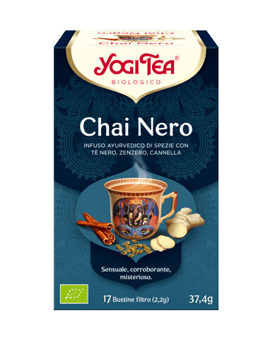 yogi tea - tè speziato nero chai 17 bustine da 2,2 grammi