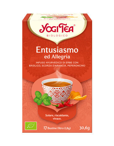 yogi tea - entusiasmo ed allegria 17 bustine da 1,8 grammi
