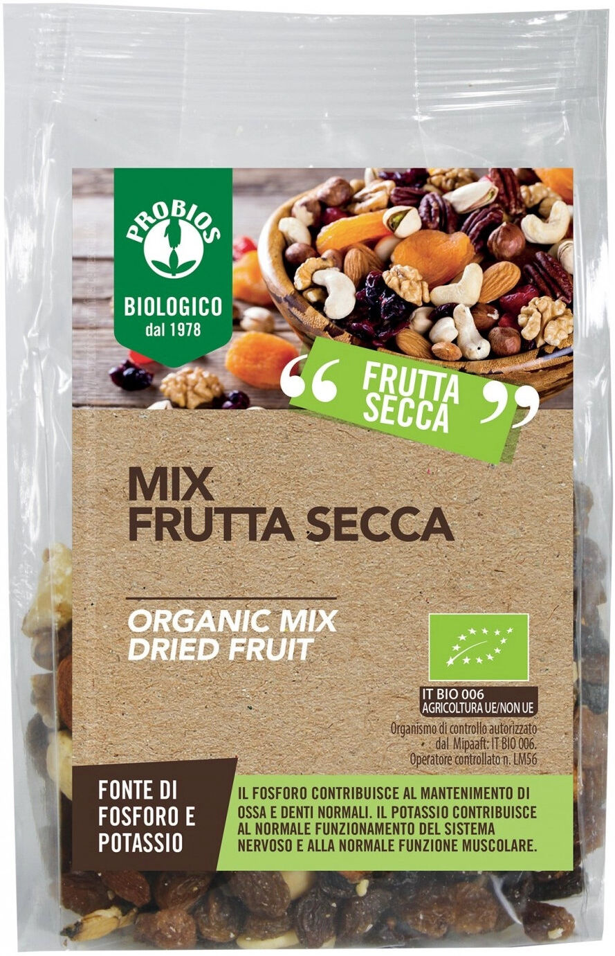 probios mix frutta secca bio organic 200 grammi