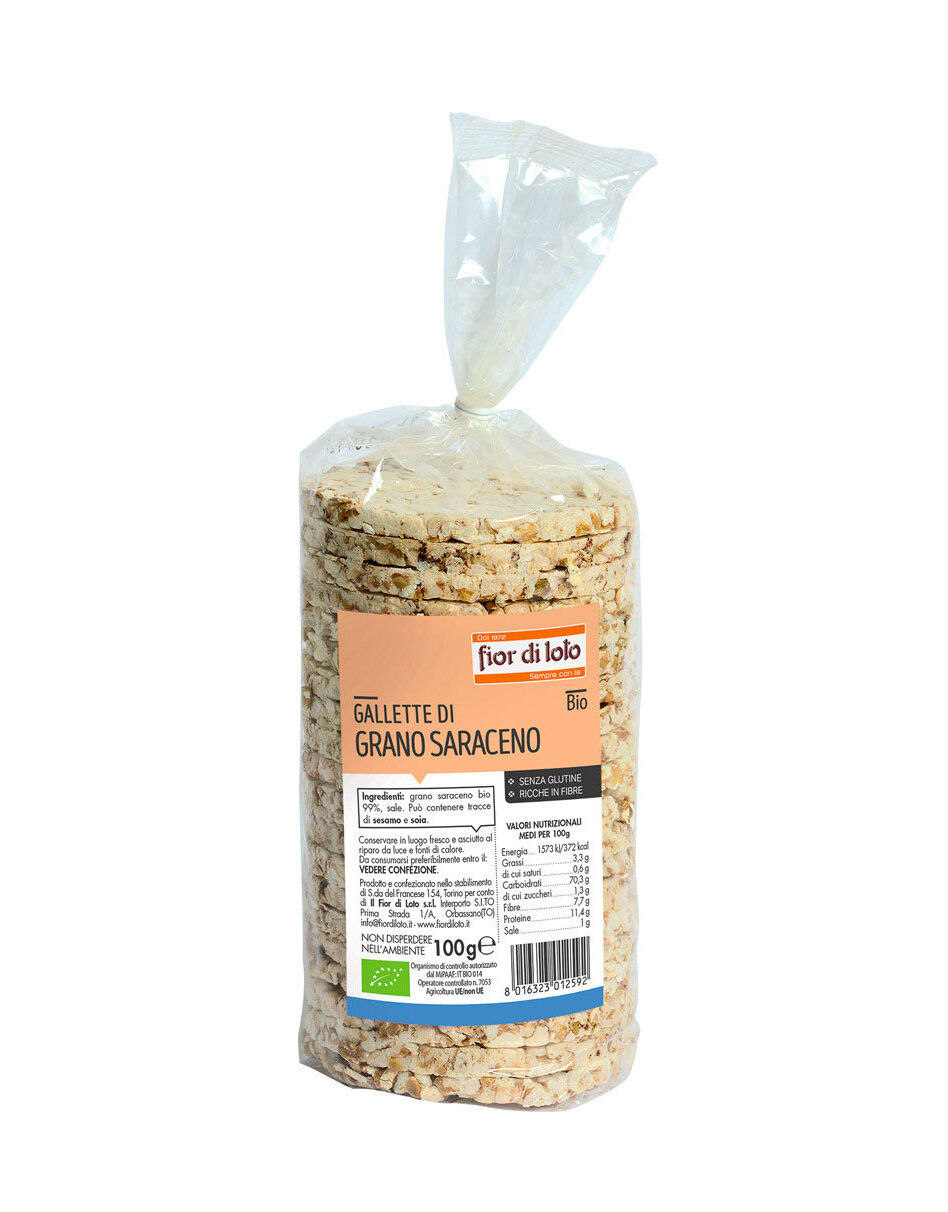 fior di loto gallette di grano saraceno biologiche 100 grammi