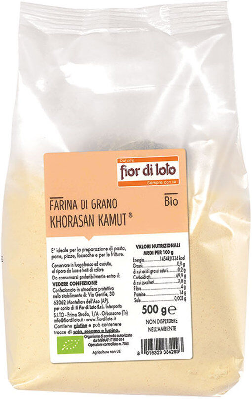 fior di loto farina grano khorasan kamut bio 500 grammi