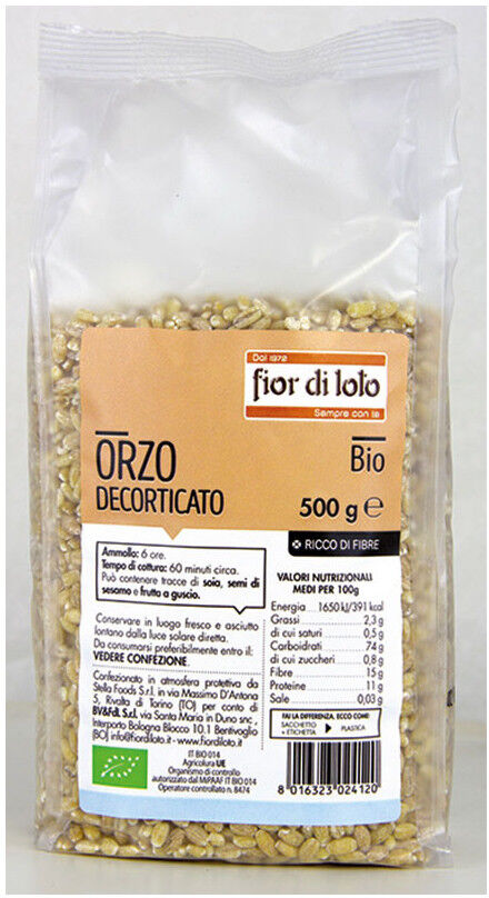 fior di loto cereali in chicchi - orzo bio decorticato 500 grammi