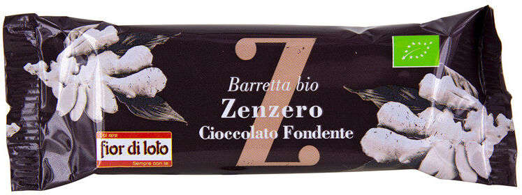 fior di loto barretta bio zenzero con cioccolato fondente 1 barretta da 30 grammi