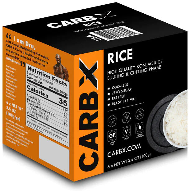 carbx rice-high quality konjac rice 6 buste da 100 grammi