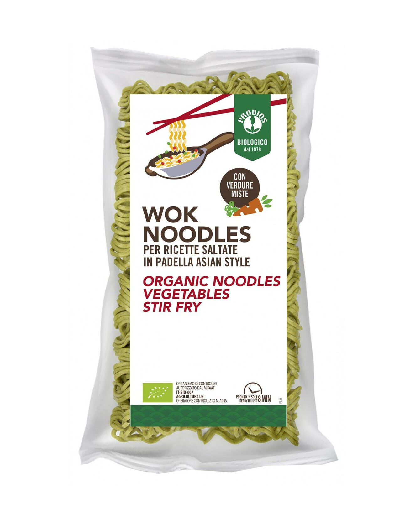 probios wok - noodles alle verdure bio 250 grammi