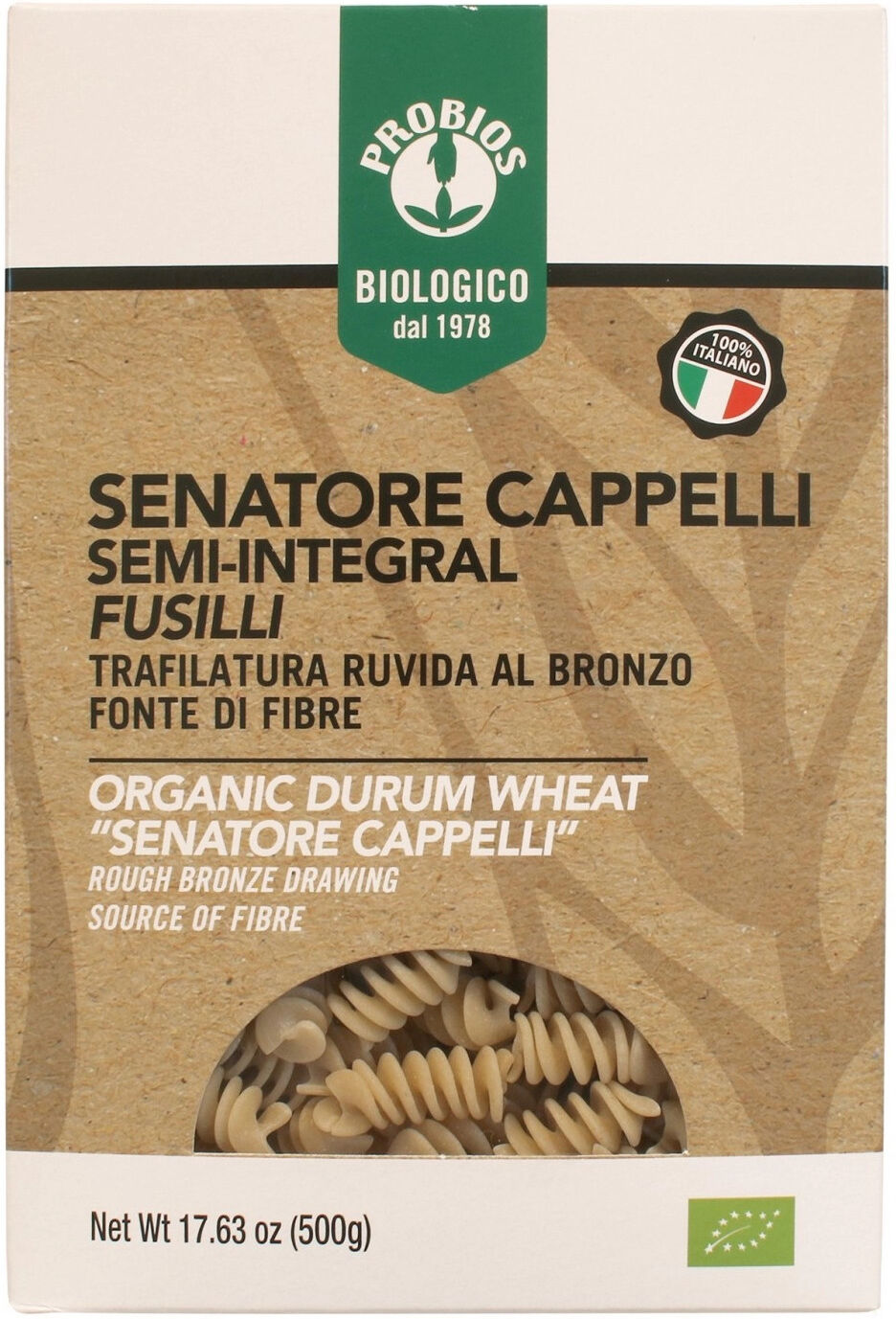 probios fusilli di grano senatore cappelli 500 g