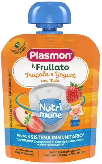 plasmon nutrimune - il frullato fragola e yogurt con mela 85 g