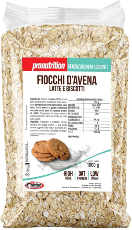 pronutrition fiocchi d'avena 1000 g cioccolato bianco e cocco