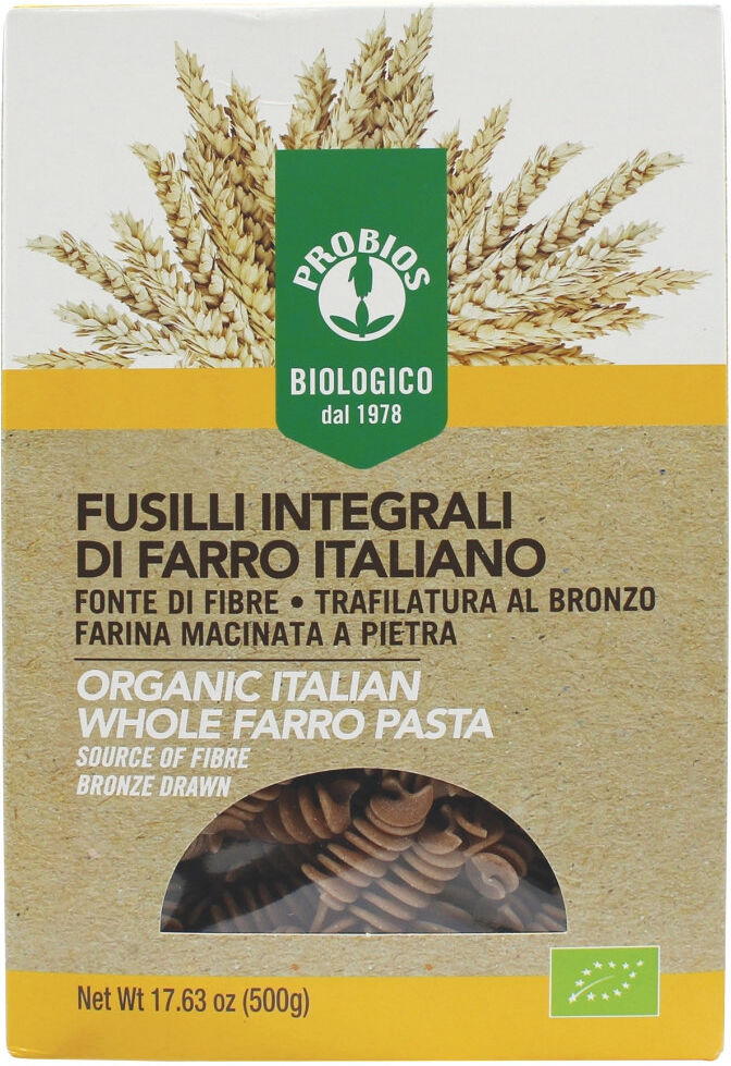 PROBIOS Fusilli 100% Farro Integrale 500 Grammi