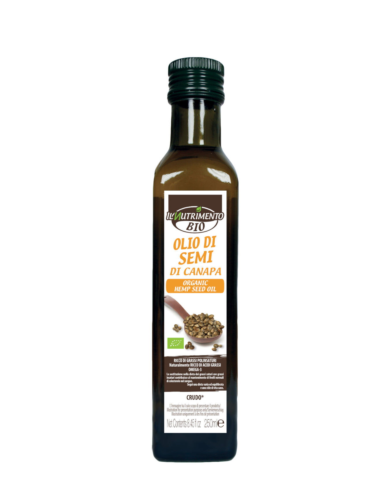 PROBIOS Bio Organic - Olio Di Semi Di Canapa Crudo Biologico 250 Ml