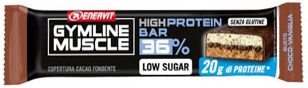 ENERVIT Gymline Muscle High Protein Bar 36% 1 Barretta Da 55 Grammi Biscotto Ricoperto Di Cioccolato Al Latte