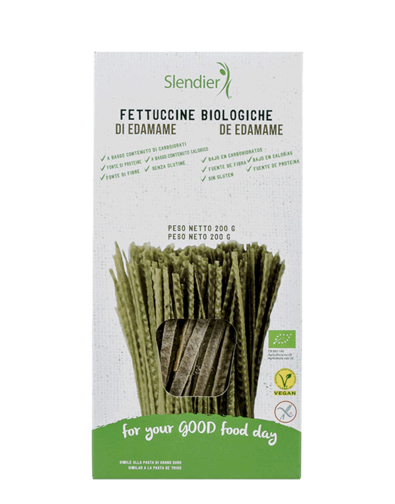 FIOR DI LOTO Slendier - Fettuccine Biologiche Di Edamame 200 Grammi