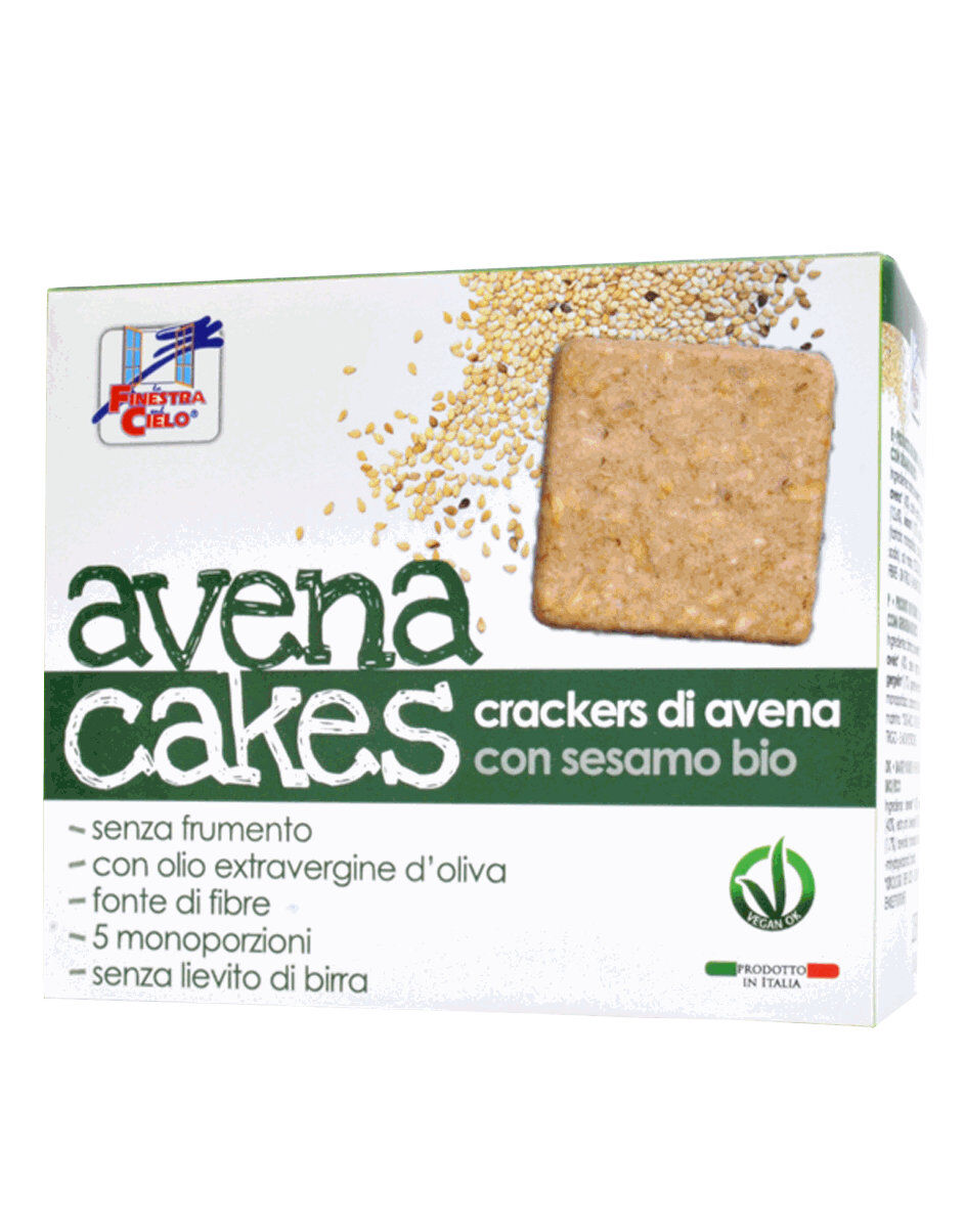 LA FINESTRA SUL CIELO Avena Cakes Con Sesamo Bio 250 Grammi