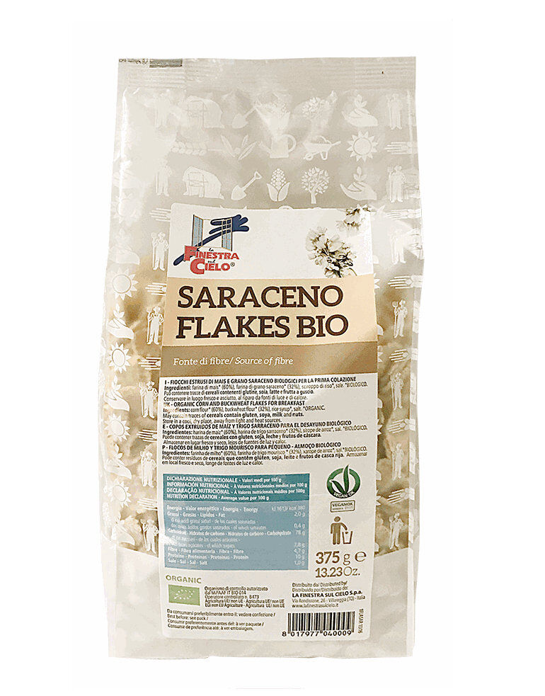LA FINESTRA SUL CIELO Saraceno Flakes Bio 375 Grammi