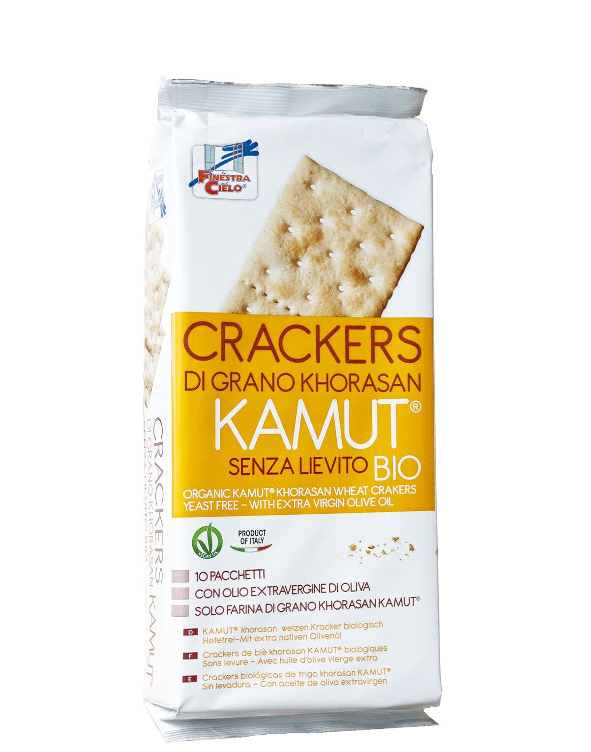 LA FINESTRA SUL CIELO Crackers Bio Di Grano Khorasan Kamut 290 Grammi