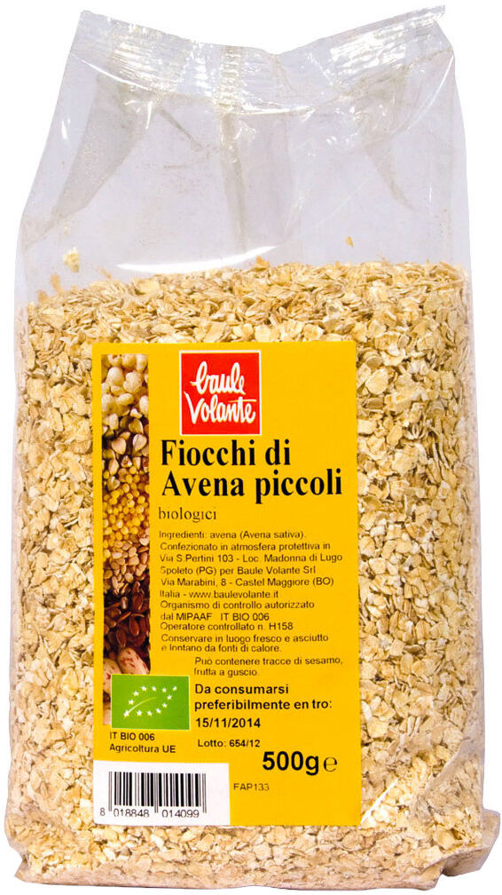 BAULE VOLANTE Fiocchi Di Avena Piccoli Integrali 500 Grammi