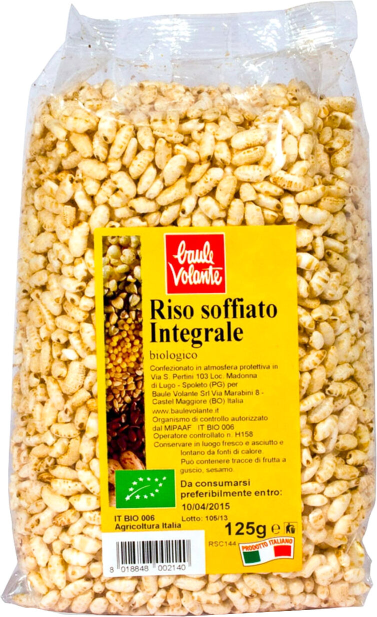 BAULE VOLANTE Cereali Soffiati - Riso Integrale Soffiato 125 Grammi