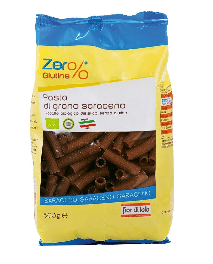 FIOR DI LOTO Zero% Glutine - Rigatoni Di Grano Saraceno 500 Grammi